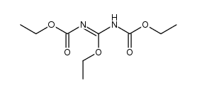 N,N'-bis-ethoxycarbonyl-O-ethyl-isourea Structure