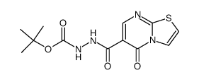t-Butyl-3-<5(H)-oxothiazolo<3,2-a>pyrimidine-6-carbonyl>carbazate Structure