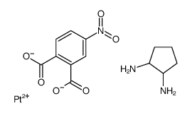 cyclopentane-1,2-diamine,4-nitrophthalate,platinum(2+) Structure