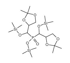 trimethylsilyl bis((2,2-dimethyl-1,3-dioxolan-4-yl)((trimethylsilyl)oxy)methyl)phosphinate Structure