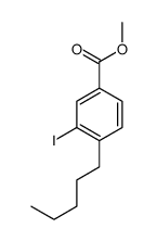 3-碘-4-戊基苯甲酸甲酯结构式