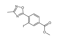 3-碘-4-(3-甲基-1,2,4-噁二唑-5-基)苯甲酸甲酯结构式