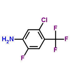 5-氯-2-氟-4-(三氟甲基)苯胺结构式