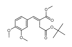 (E)-4-tert-butyl 1-methyl 2-(3,4-dimethoxybenzylidene)succinate Structure