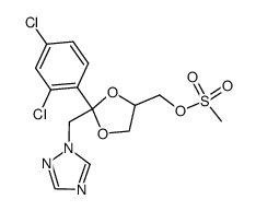 2-(2,4-二氯苯基)-2-(1,2,4-噻唑-1-甲基)-1,3-二噁硼烷-4-甲烷磺酸甲酯结构式
