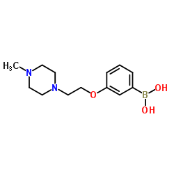 (3-(2-(4-甲基哌嗪-1-基)乙氧基)苯基)硼酸结构式