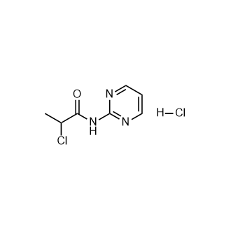 2-氯-N-(嘧啶-2-基)丙酰胺盐酸盐结构式