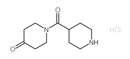 1-(piperidine-4-carbonyl)piperidin-4-one hydrochloride structure