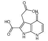 2-羧基-4-羟基-1H-吡咯并[2,3-B]吡啶-3-乙酸结构式