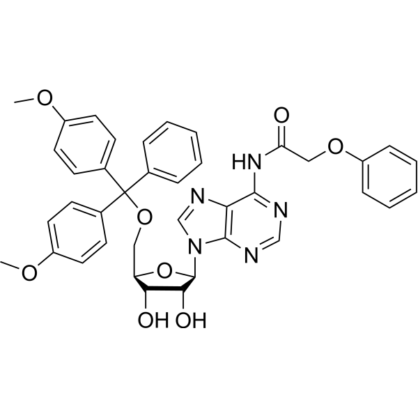 5'-O-(4,4'-Dimethoxytrityl)-N6-Phenoxyacetyl adenosine Structure