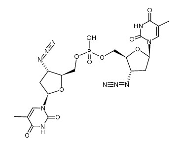 bis(3'-azido-3'-deoxy-5'-thymidinyl) phosphate结构式