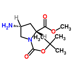 (2S,4S)-1-tert-Butyl 2-methyl 4-aminopyrrolidine-1,2-dicarboxylate Structure