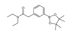 3-(Nn-二乙基氨基甲酰甲基)苯硼酸频那醇酯结构式