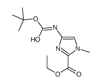 4-((叔丁氧基羰基)氨基)-1-甲基-1H-咪唑-2-羧酸乙酯结构式