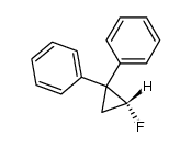 (+)-(R)-1-fluoro-2,2-diphenylcyclopropane结构式