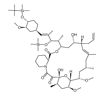 22-羟基-33-O-叔丁基二甲基甲硅烷氧基-27-O-三甲基甲硅烷基-异-FK-506结构式