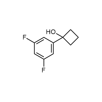 1-(3,5-二氟苯基)环丁-1-醇结构式