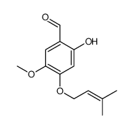 2-hydroxy-5-methoxy-4-(3-methylbut-2-enoxy)benzaldehyde结构式