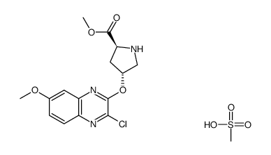 (2S,4R)-4-(3-chloro-7-methoxyquinoxalin-2-yloxy)-2-(methoxycarbonyl)pyrrolidiniurn methanesulfonate Structure