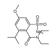 N,N-diethyl-4-methoxy-2-propan-2-yl-6-sulfamoylbenzamide结构式