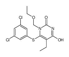 6-(3,5-dichlorophenyl)sulfanyl-1-(ethoxymethyl)-5-ethylpyrimidine-2,4-dione Structure