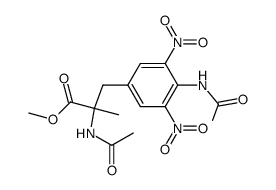 N-acetyl-2-methyl-3(4-acetylamino-3,5-dinitro)phenylalanine methyl ester结构式