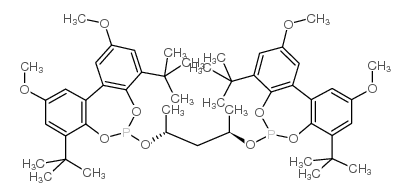 (+)-6,6'-{[(1R,3R)-1,3-Dimethyl-1,3-propanediyl]bis(oxy)}bis[4,8-bis(t-butyl)-2,10-dimethoxy-bibenzo[d,f][1,3,2]dioxaphosphepin] Structure