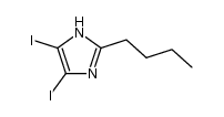 2-butyl-4,5-diiodoimidazole结构式