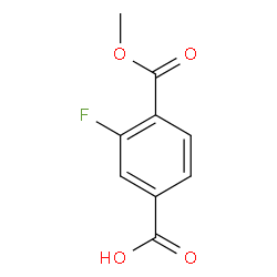 3-氟-4-(甲氧基羰基)苯甲酸结构式
