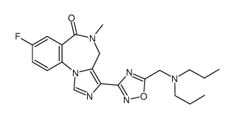 3-[5-[(dipropylamino)methyl]-1,2,4-oxadiazol-3-yl]-8-fluoro-5-methyl-4H-imidazo[1,5-a][1,4]benzodiazepin-6-one结构式