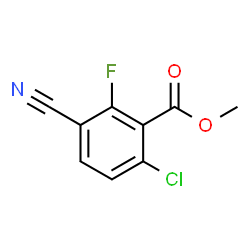 3-氰基-6-氯-2-氟苯甲酸甲酯结构式