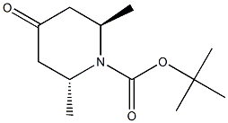 (2R,6R)-2,6-Dimethyl-4-oxo-piperidine-1-carboxylic acid tert-butyl ester结构式
