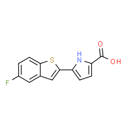 5-(5-氟苯并[b]噻吩-2-基)-1H-吡咯-2-羧酸结构式