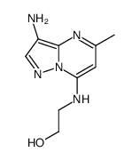 2-[(3-amino-5-methylpyrazolo[1,5-a]pyrimidin-7-yl)amino]ethanol结构式