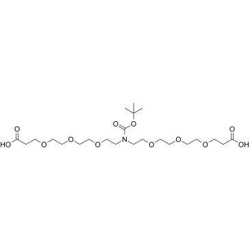 N-Boc-N-bis(PEG3-acid)结构式