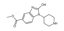 METHYL 2-OXO-1-(PIPERIDIN-4-YL)-2,3-DIHYDRO-1H-BENZO[D]IMIDAZOLE-5-CARBOXYLATE structure