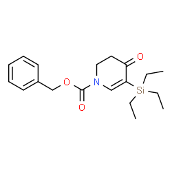 苄基 4-氧代-5-(三乙基硅基)-3,4-二氢吡啶-1(2H)-羧酸叔丁酯结构式