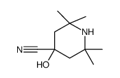 4-hydroxy-2,2,6,6-tetramethylpiperidine-4-carbonitrile结构式