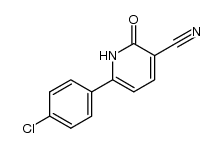6-(4-氯苯基)-2-氧代-1,2-二氢吡啶-3-腈结构式