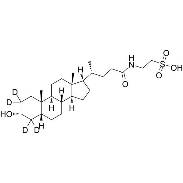 Taurolithocholic acid-d4 Structure