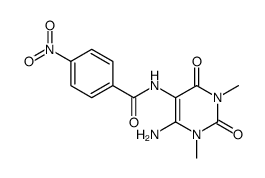 Benzamide,N-(6-amino-1,2,3,4-tetrahydro-1,3-dimethyl-2,4-dioxo-5-pyrimidinyl)-4-nitro-结构式