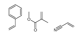 methyl 2-methylprop-2-enoate,prop-2-enenitrile,styrene Structure