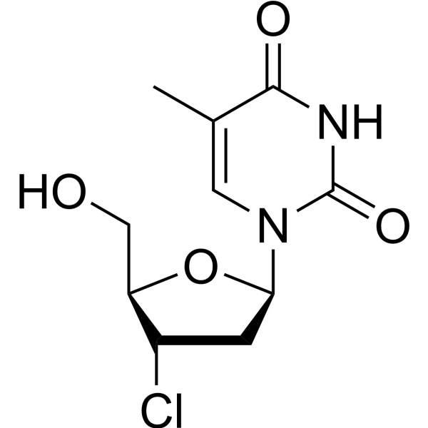 3'-Chloro-3'-deoxythymidine Structure