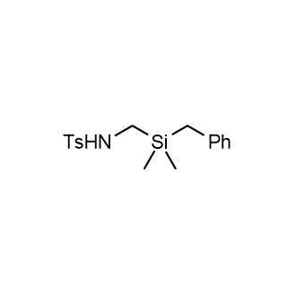N-((苄基二甲基甲硅烷基)甲基)-4-甲基苯磺酰胺结构式