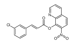 7-Nitro-8-quinolinol 3-(3-chlorophenyl)propenoate结构式