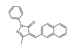 5-methyl-4-naphthalen-2-ylmethylene-2-phenyl-2,4-dihydro-pyrazol-3-one Structure