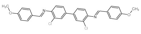 3,3'-二氯-N,N'-双(4-甲氧基苯亚甲基)联苯胺结构式