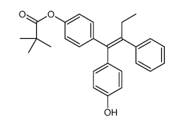 (E/Z)-1-(4-Hydroxyphenyl)-1-[4-(trimethylacetoxy)phenyl]-2-phenylbut-1-ene Structure