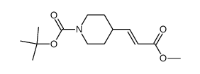 tert-butyl 4-((1E)-3-methoxy-3-oxo-prop-1-en-1-yl)piperidine-1-carboxylate结构式