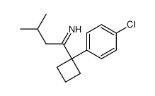 1-(1-(4-chlorophenyl)cyclobutyl)-3-methylbutan-1-imine Structure